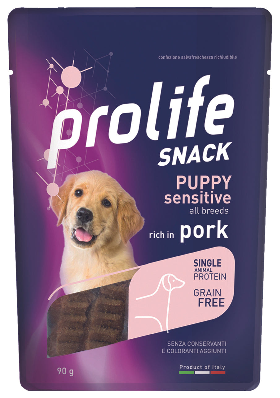 Prolife Snack Puppy Sensitive Grain Free Maiale 90g Prolife Snack Puppy Sensitive Grain Free Maiale 90g